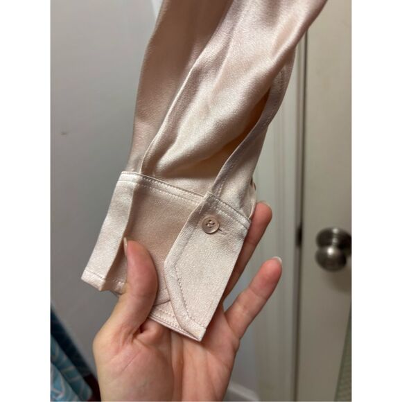 Vince neutral Pink 100% Silk Buttoned Shirt - Picture 3 of 7